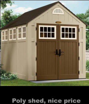 Poly shed, nice price