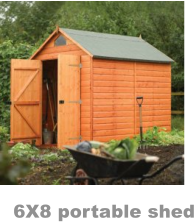 6X8 portable shed