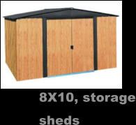 8X10, storage sheds