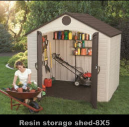Resin storage shed-8X5